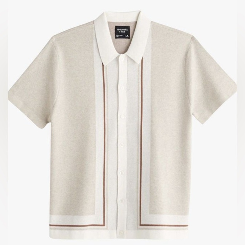 Abercrombie Knit Button Up Polo Sweater